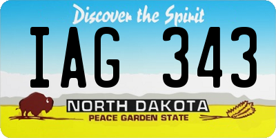 ND license plate IAG343