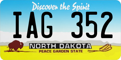 ND license plate IAG352