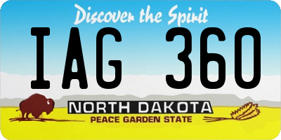 ND license plate IAG360