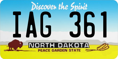 ND license plate IAG361