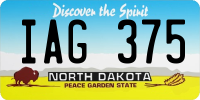 ND license plate IAG375