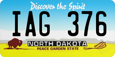 ND license plate IAG376