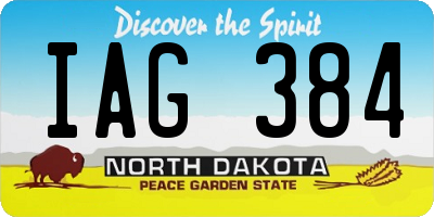 ND license plate IAG384