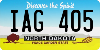 ND license plate IAG405