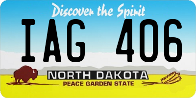 ND license plate IAG406