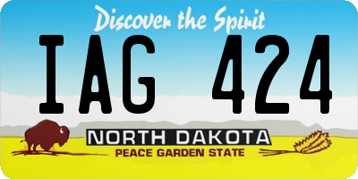 ND license plate IAG424