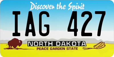ND license plate IAG427