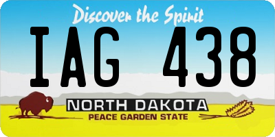 ND license plate IAG438