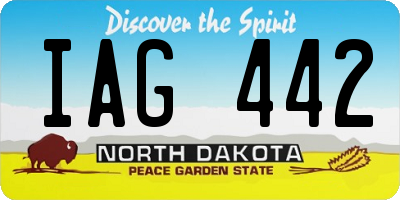 ND license plate IAG442