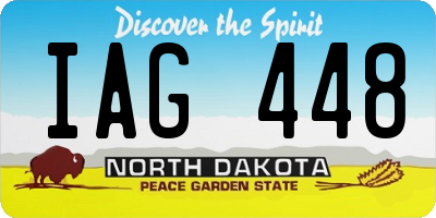 ND license plate IAG448