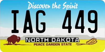 ND license plate IAG449