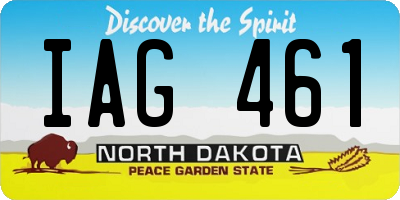 ND license plate IAG461