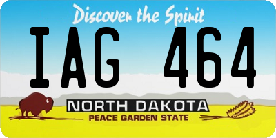 ND license plate IAG464