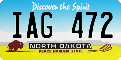 ND license plate IAG472