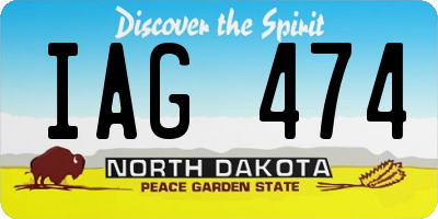 ND license plate IAG474