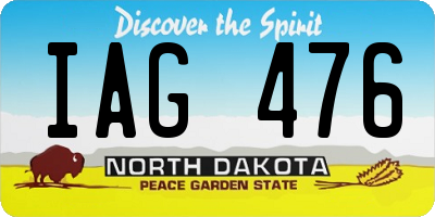 ND license plate IAG476
