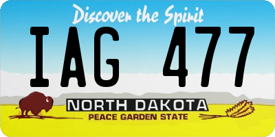ND license plate IAG477