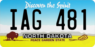 ND license plate IAG481