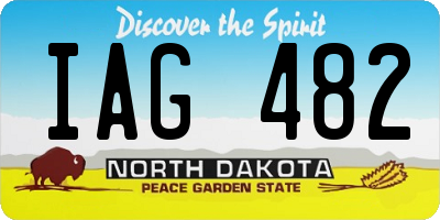 ND license plate IAG482
