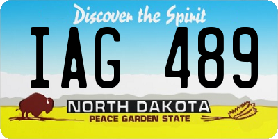 ND license plate IAG489