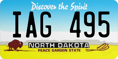 ND license plate IAG495