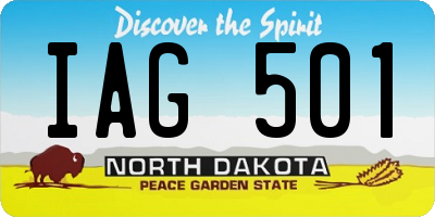 ND license plate IAG501