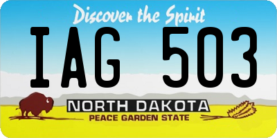 ND license plate IAG503