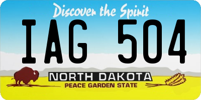 ND license plate IAG504