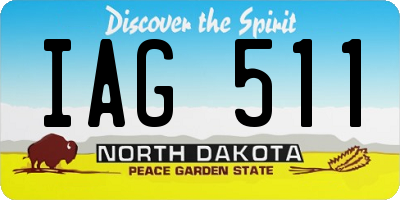 ND license plate IAG511