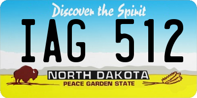 ND license plate IAG512
