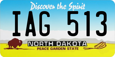 ND license plate IAG513
