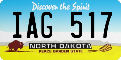 ND license plate IAG517