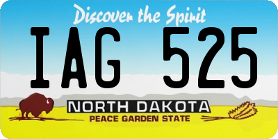 ND license plate IAG525