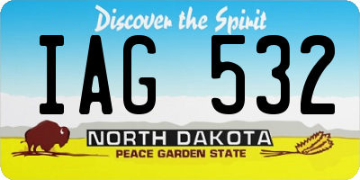 ND license plate IAG532