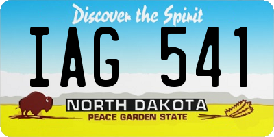 ND license plate IAG541