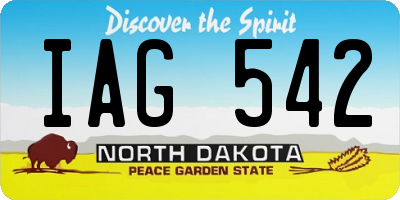 ND license plate IAG542