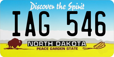 ND license plate IAG546