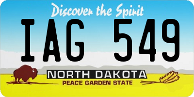 ND license plate IAG549
