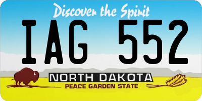 ND license plate IAG552