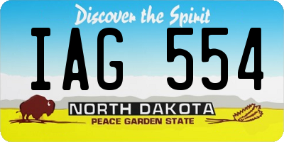 ND license plate IAG554
