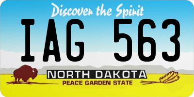 ND license plate IAG563