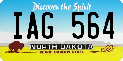 ND license plate IAG564