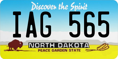 ND license plate IAG565