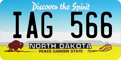 ND license plate IAG566