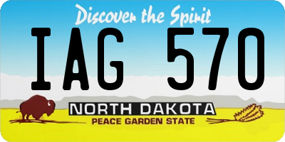 ND license plate IAG570