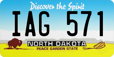 ND license plate IAG571