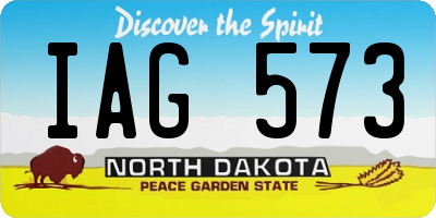 ND license plate IAG573