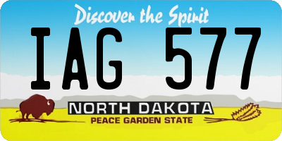 ND license plate IAG577