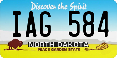 ND license plate IAG584