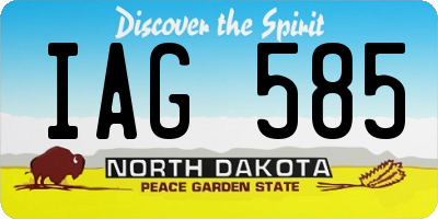 ND license plate IAG585